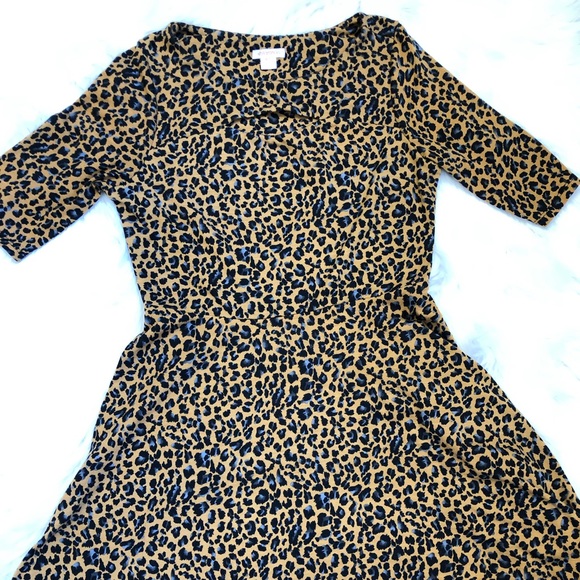Cheetah print short sleeve flare dress - Picture 5 of 7
